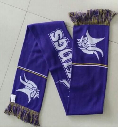 Minnesota Vikings Purple Metallic Thread Scarf