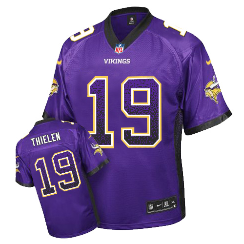 Nike Vikings #19 Adam Thielen Purple Team Color Men's Stitched NFL Elite Drift Fashion Jersey