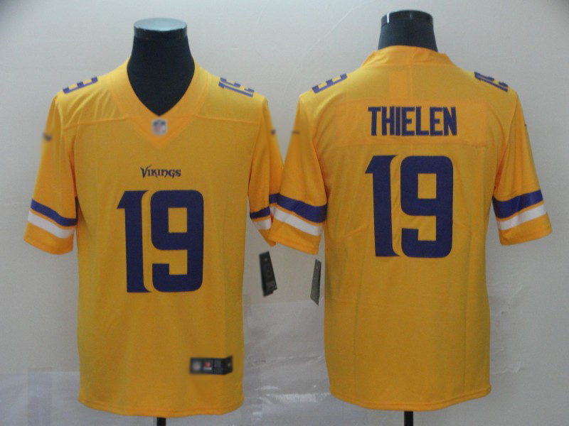 Vikings #19 Adam Thielen Gold Men's Stitched Football Limited Inverted Legend Jersey - Click Image to Close