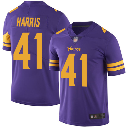 Vikings #41 Anthony Harris Purple Men's Stitched Football Limited Rush Jersey - Click Image to Close