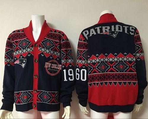 Nike Patriots Blank Navy Blue/Red Men's Ugly Sweater