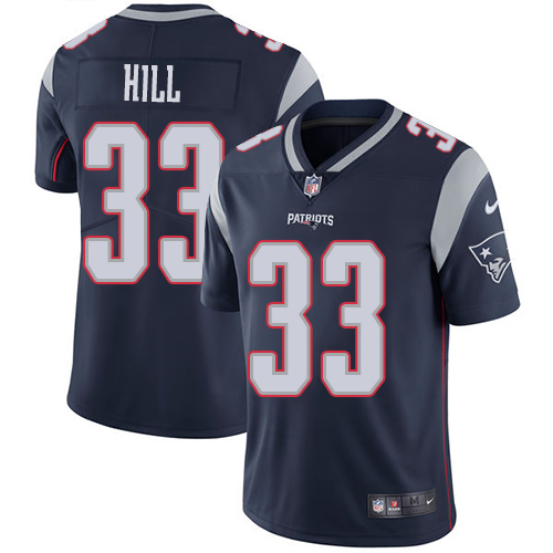 Nike Patriots #33 Jeremy Hill Navy Blue Team Color Men's Stitched NFL Vapor Untouchable Limited Jersey - Click Image to Close