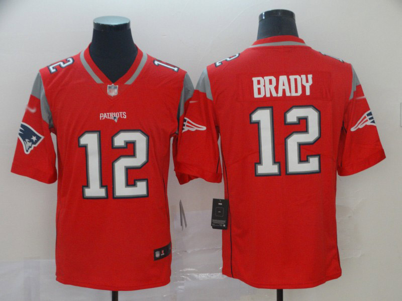 Patriots #12 Tom Brady Red Men's Stitched Football Limited Inverted Legend Jersey - Click Image to Close