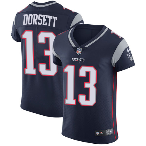 Nike Patriots #13 Phillip Dorsett Navy Blue Team Color Men's Stitched NFL Vapor Untouchable Elite Jersey - Click Image to Close