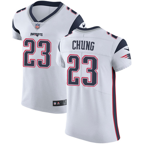 Nike Patriots #23 Patrick Chung White Men's Stitched NFL Vapor Untouchable Elite Jersey