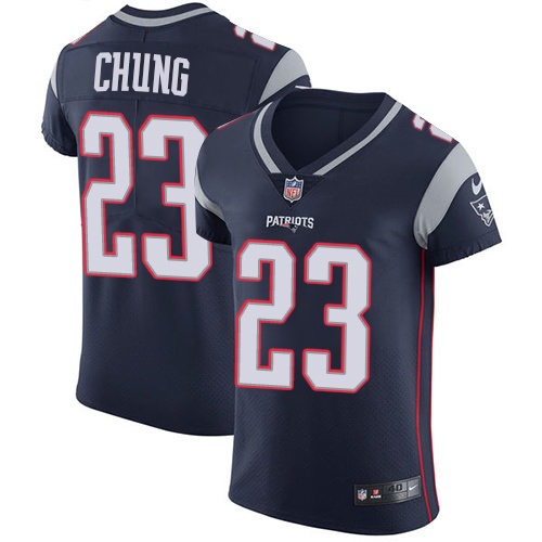 Nike Patriots #23 Patrick Chung Navy Blue Team Color Men's Stitched NFL Vapor Untouchable Elite Jersey