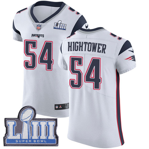 Nike Patriots #54 Dont'a Hightower White Super Bowl LIII Bound Men's Stitched NFL Vapor Untouchable Elite Jersey