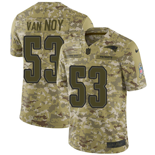 Nike Patriots #53 Kyle Van Noy Camo Men's Stitched NFL Limited 2018 Salute To Service Jersey