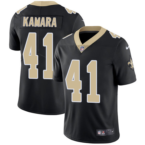 Nike Saints #41 Alvin Kamara Black Team Color Men's Stitched NFL Vapor Untouchable Limited Jersey - Click Image to Close