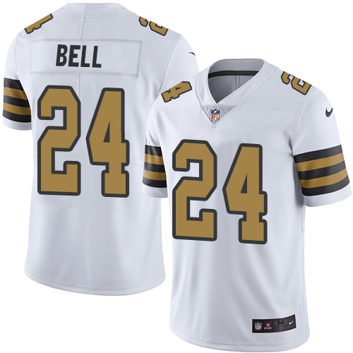 Nike Saints #24 Vonn Bell White Men's Stitched NFL Limited Rush Jersey - Click Image to Close