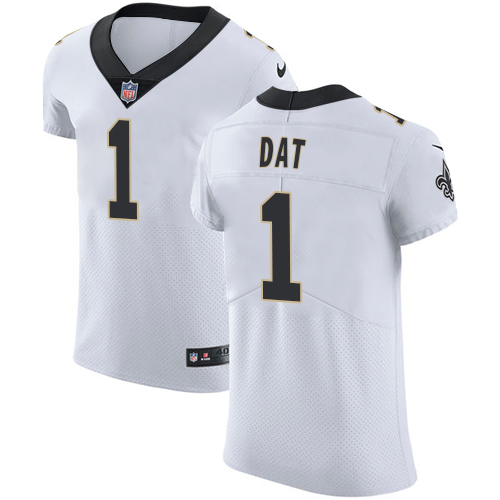 Nike Saints #1 Who Dat White Men's Stitched NFL Vapor Untouchable Elite Jersey