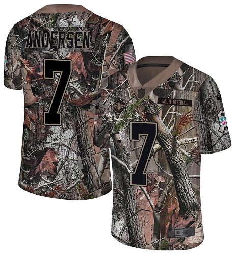 Nike Saints #7 Morten Andersen Camo Men's Stitched NFL Limited Rush Realtree Jersey