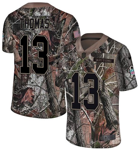 Nike Saints #13 Michael Thomas Camo Men's Stitched NFL Limited Rush Realtree Jersey