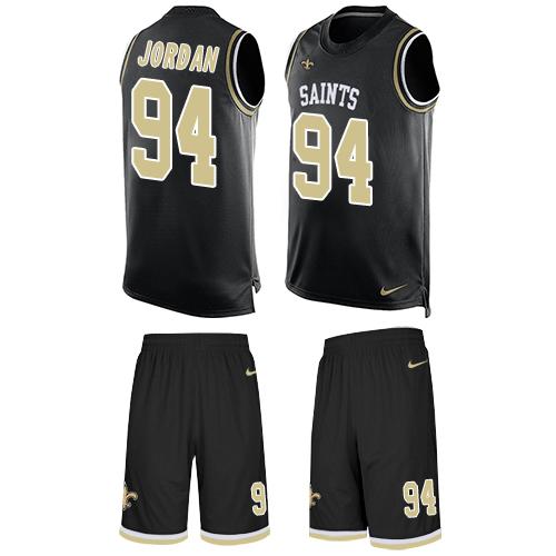 Nike Saints #94 Cameron Jordan Black Team Color Men's Stitched NFL Limited Tank Top Suit Jersey