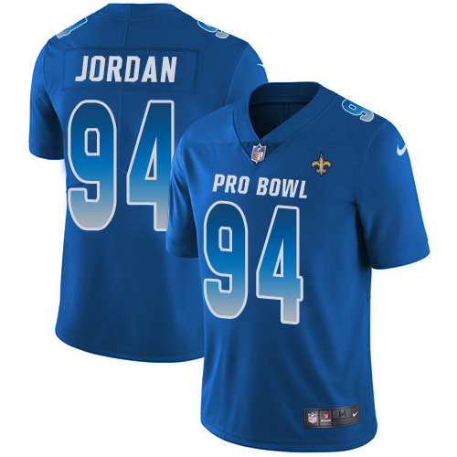 Nike Saints #94 Cameron Jordan Royal Men's Stitched NFL Limited NFC 2018 Pro Bowl Jersey