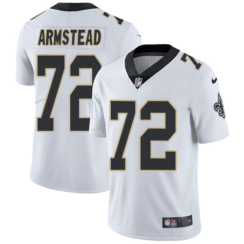 Nike Saints #72 Terron Armstead White Men's Stitched NFL Vapor Untouchable Limited Jersey - Click Image to Close