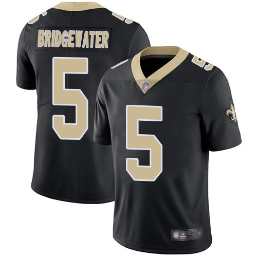 Saints #5 Teddy Bridgewater Black Team Color Men's Stitched Football Vapor Untouchable Limited Jersey