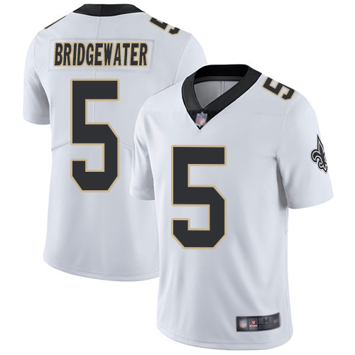 Saints #5 Teddy Bridgewater White Men's Stitched Football Vapor Untouchable Limited Jersey