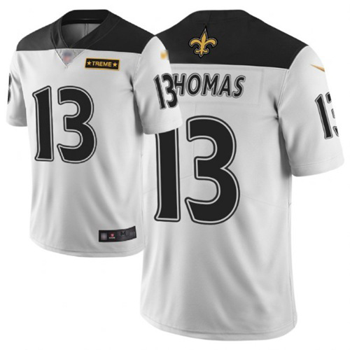 Saints #13 Michael Thomas White Men's Stitched Football Limited City Edition Jersey - Click Image to Close