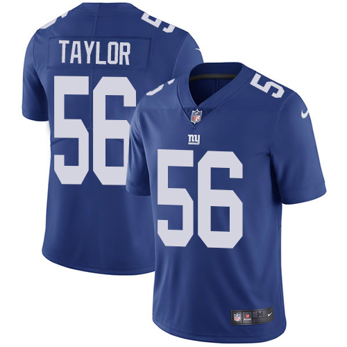 Nike Giants #56 Lawrence Taylor Royal Blue Team Color Men's Stitched NFL Vapor Untouchable Limited Jersey