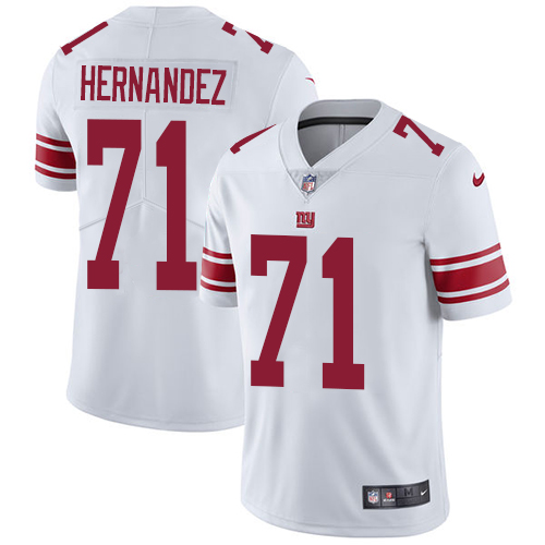 Nike Giants #71 Will Hernandez White Men's Stitched NFL Vapor Untouchable Limited Jersey - Click Image to Close