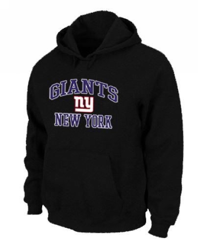 New York Giants Heart & Soul Pullover Hoodie Black - Click Image to Close