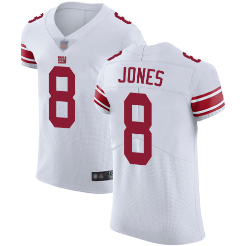 Giants #8 Daniel Jones White Men's Stitched Football Vapor Untouchable Elite Jersey - Click Image to Close