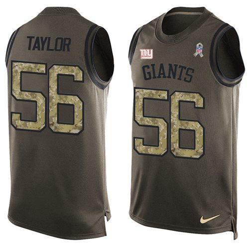 Nike Giants #56 Lawrence Taylor Green Men's Stitched NFL Limited Salute To Service Tank Top Jersey