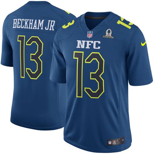 Nike Giants #13 Odell Beckham Jr Navy Men's Stitched NFL Game NFC 2017 Pro Bowl Jersey - Click Image to Close