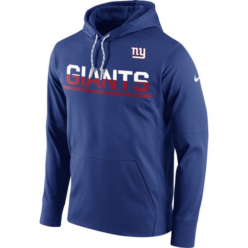 Men's New York Giants Nike Royal Sideline Circuit Pullover Performance Hoodie