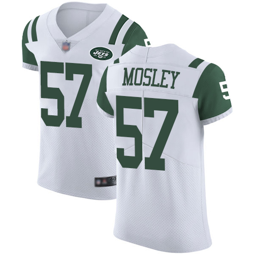 Nike Jets #57 C.J. Mosley White Men's Stitched NFL Vapor Untouchable Elite Jersey - Click Image to Close