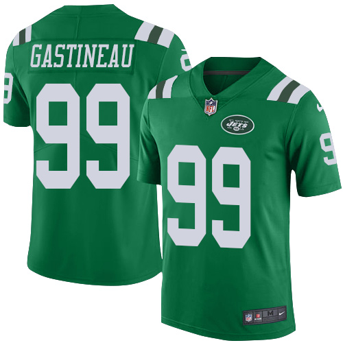 Nike Jets #99 Mark Gastineau Green Men's Stitched NFL Limited Rush Jersey - Click Image to Close