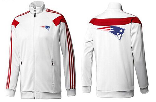 NFL New England Patriots Team Logo Jacket White_1 - Click Image to Close