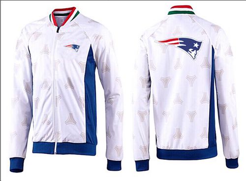 NFL New England Patriots Team Logo Jacket White_2 - Click Image to Close