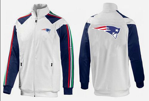 NFL New England Patriots Team Logo Jacket White_3 - Click Image to Close