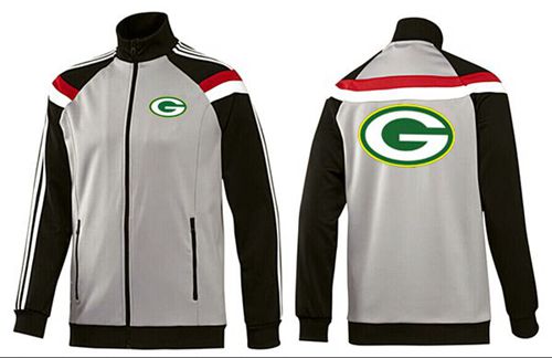 NFL Green Bay Packers Team Logo Jacket Grey - Click Image to Close