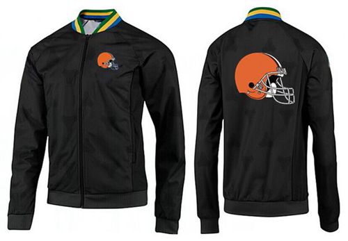 NFL Cleveland Browns Team Logo Jacket Black - Click Image to Close