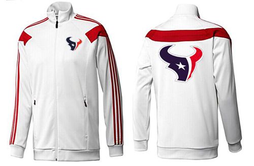 NFL Houston Texans Team Logo Jacket White_1 - Click Image to Close