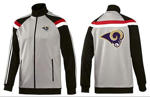 NFL Los Angeles Rams Team Logo Jacket Grey - Click Image to Close