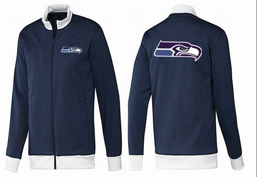 NFL Seattle Seahawks Team Logo Jacket Dark Blue_1 - Click Image to Close