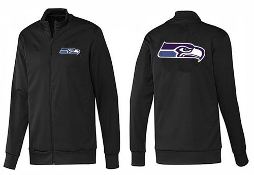 NFL Seattle Seahawks Team Logo Jacket Black_1 - Click Image to Close