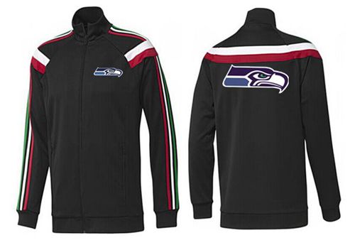 NFL Seattle Seahawks Team Logo Jacket Black_2 - Click Image to Close