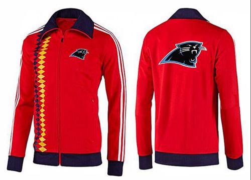 NFL Carolina Panthers Team Logo Jacket Red - Click Image to Close