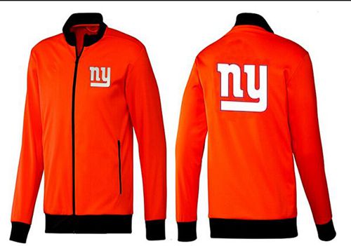 NFL New York Giants Team Logo Jacket Orange - Click Image to Close