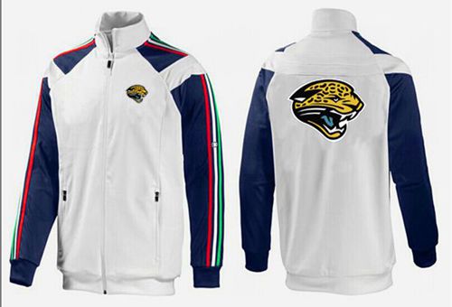 NFL Jacksonville Jaguars Team Logo Jacket White - Click Image to Close