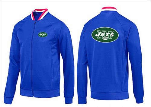 NFL New York Jets Team Logo Jacket Blue_1 - Click Image to Close