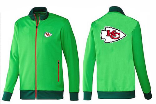 NFL Kansas City Chiefs Team Logo Jacket Green - Click Image to Close