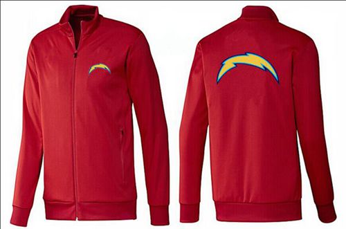 NFL Los Angeles Chargers Team Logo Jacket Red - Click Image to Close