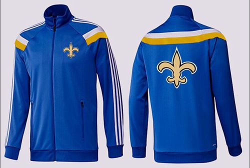 NFL New Orleans Saints Team Logo Jacket Blue - Click Image to Close