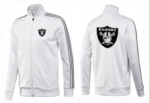 NFL Oakland Raiders Team Logo Jacket White_3